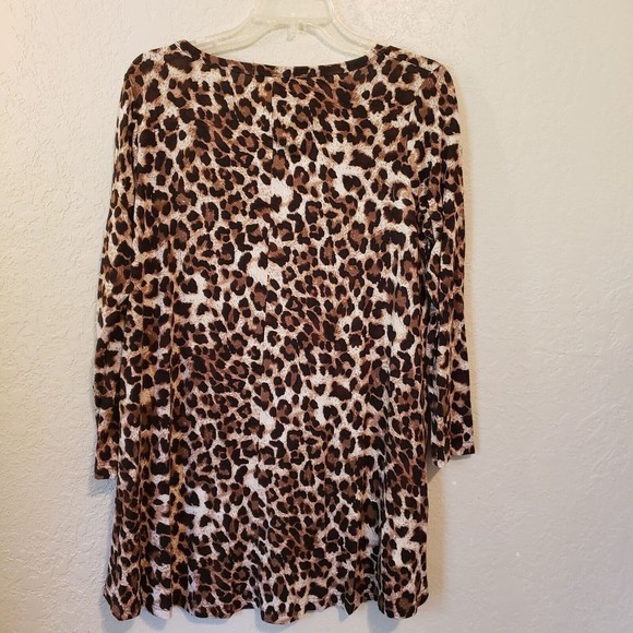 Larace Women's Leopard Print Swing Tunic Sz Medium - Picture 6 of 8